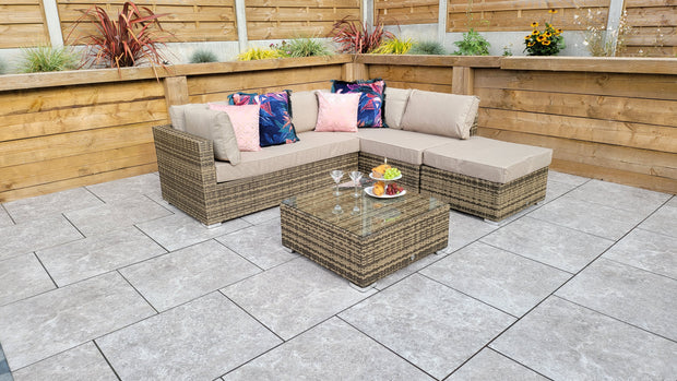 SAVANNAH Corner sofa in Nature/Brow